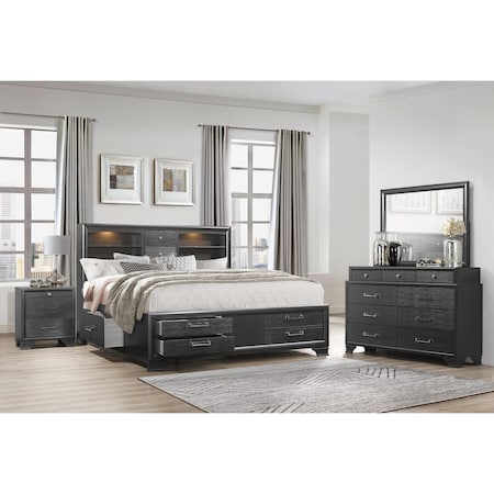 Global Furniture Usa Transitional Glam  Jordyn Grey King Bed Group 2846